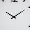 24" x 23" White Wood Round Decorative Wall Clock with Black Hands & Numbers